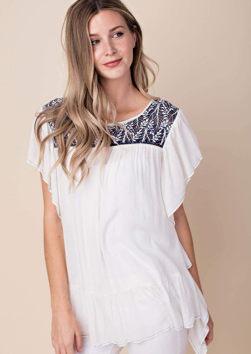 Karissa Lace Top in White