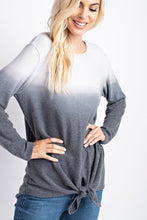 Tiffanie Ombre Top in Charcoal