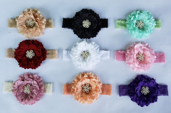 Vintage Flower Baby Headband