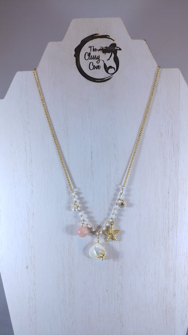 Under The Sea Necklace in Peach