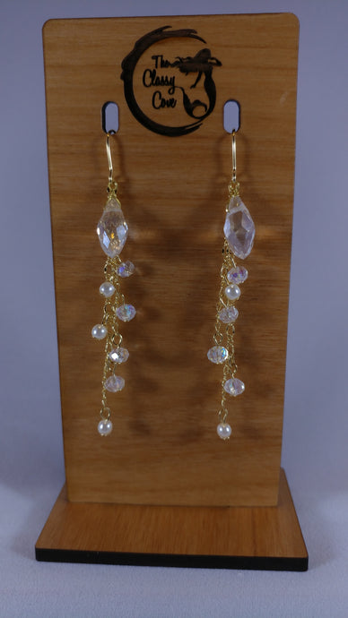 Raindrop Earrings in Crystal