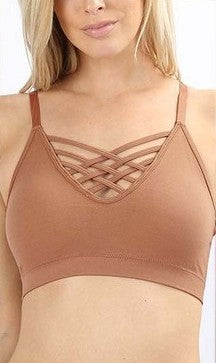 Strappy V Bralette in Eggshell