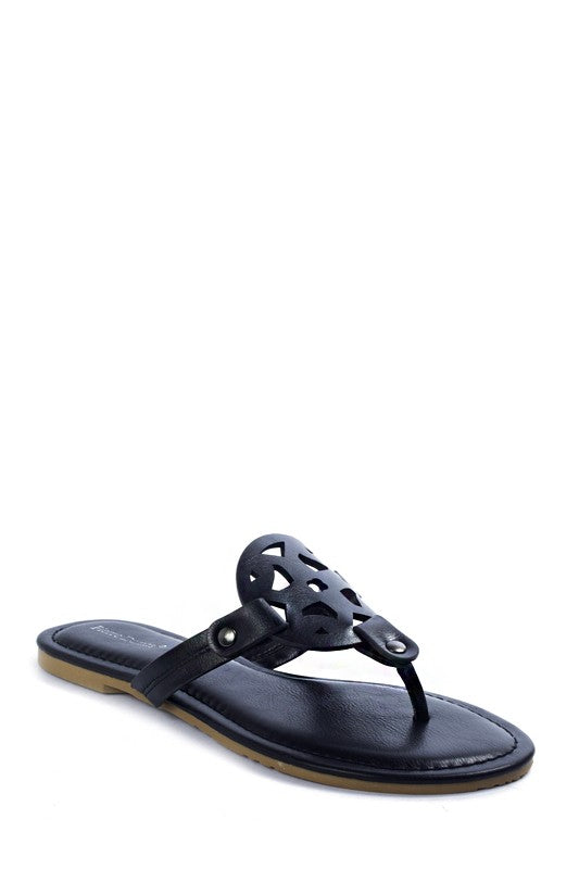 TCC Flat Slide Sandal in Black