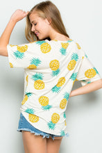 Pineapple Button up Top in Yellow