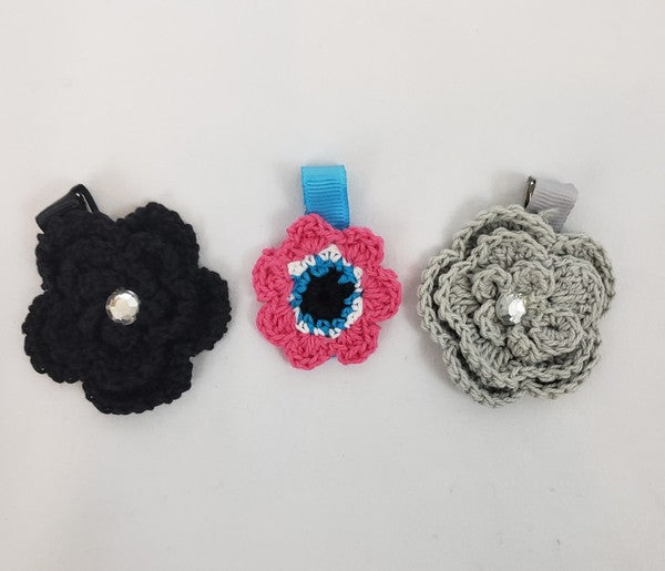 Crochet Floral Hair Clip