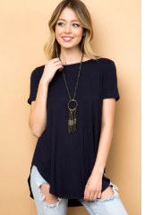 Classy Tee in Navy (Plus)