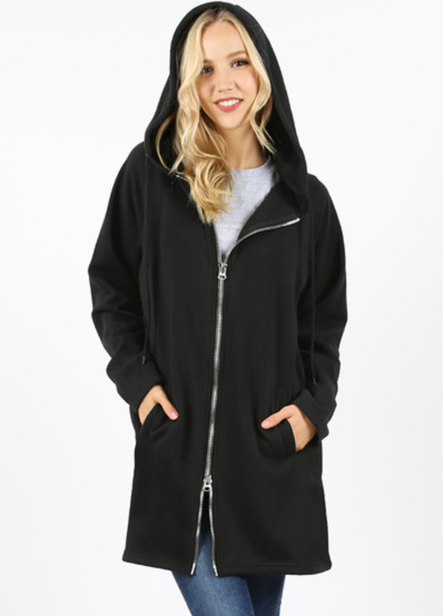 Bella Hoodie Jacket in Black