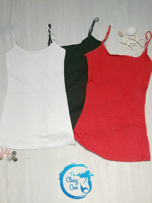 Simple Cami Tank in Chestnut Red